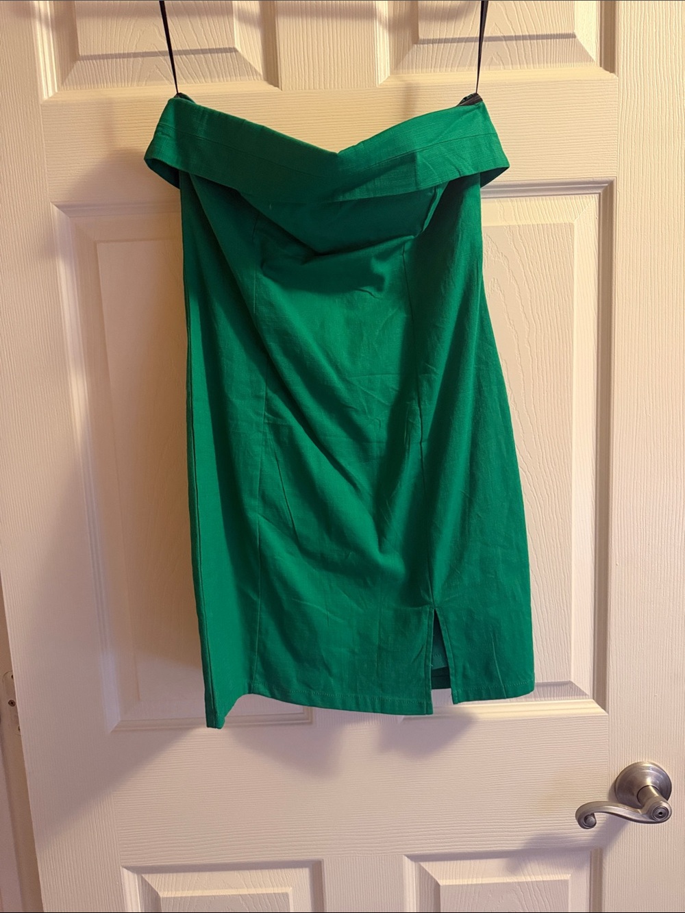 Hello Molly Emerald Off-Shoulder Pencil Dress